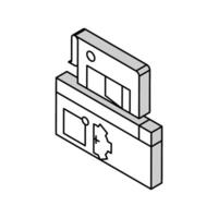 documentación entrega Servicio isométrica icono vector ilustración