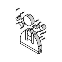 observatory telescope watching on planets isometric icon vector illustration
