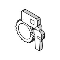 altavoz hablando acerca de Dom en planetario isométrica icono vector ilustración