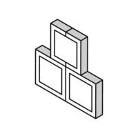 container stack port isometric icon vector illustration