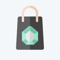 Icon Shopping Bag. related to Jewelry symbol. flat style. simple design editable. simple illustration vector