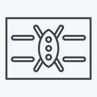 Icon Kenya. related to Kenya symbol. line style. simple design editable. simple illustration vector