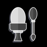 Icon Boiled egg. related to Fast Food symbol. glossy style. simple design editable. simple illustration vector