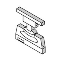 press equipment semiconductor manufacturing isometric icon vector illustration