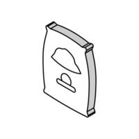 cement bag isometric icon vector illustration