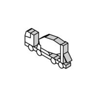 truck concrete transportation isometric icon vector illustration