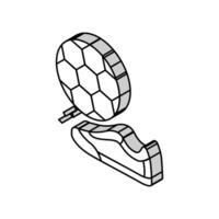 soccer football game isometric icon vector illustration