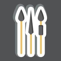 Sticker Lance. related to Kenya symbol. simple design editable. simple illustration vector