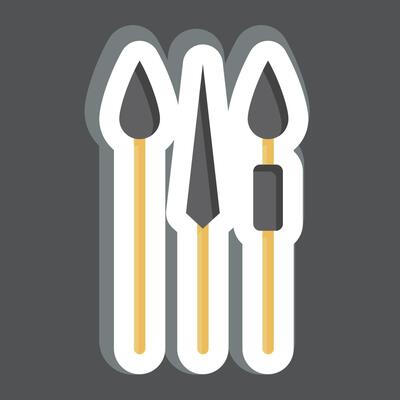 Sticker Lance. related to Kenya symbol. simple design editable. simple illustration