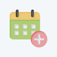 Icon Annual Checkup. related to Medical symbol. flat style. simple design editable. simple illustration vector