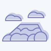 icono montar kilimanjaro. relacionado a Kenia símbolo. dos tono estilo. sencillo diseño editable. sencillo ilustración vector