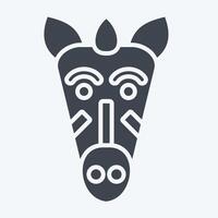 Icon Zebra. related to Kenya symbol. glyph style. simple design editable. simple illustration vector