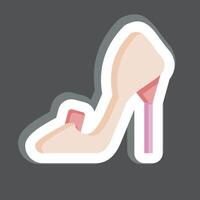 Sticker High Heel. related to Fashion symbol. simple design editable. simple illustration vector