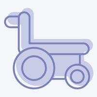 Icon Wheelchair. related to Medical symbol. two tone style. simple design editable. simple illustration vector