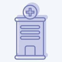 Icon Hospital. related to Medical symbol. two tone style. simple design editable. simple illustration vector