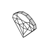 diamond jewellery stone won in smartphone application game isometric icon vector illustration