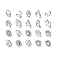 Dry Skin Treatment Collection isometric icons set vector