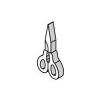 scissors beauty salon worker accessory isometric icon vector illustration
