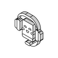 audiobook for children isometric icon vector illustration