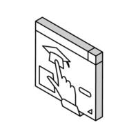 link to higher education resource isometric icon vector illustration