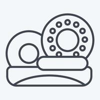 Icon Donut. related to Picnic symbol. line style. simple design editable. simple illustration vector