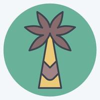 Icon Palm Tree. related to Kenya symbol. color mate style. simple design editable. simple illustration vector