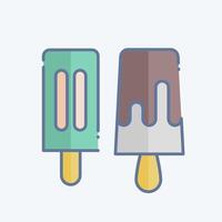 Icon Ice Pop. related to Fast Food symbol. doodle style. simple design editable. simple illustration vector