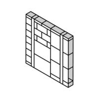 installation mineral wool on aluminum frame isometric icon vector illustration