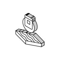 durability mineral wool isometric icon vector illustration