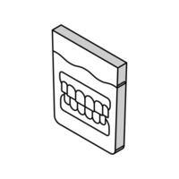 false jaw in glass isometric icon vector illustration