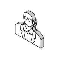 private security isometric icon vector illustration