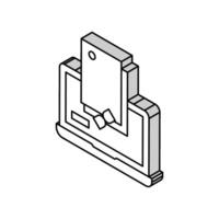 online processing audit isometric icon vector illustration