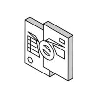 comparative analysis isometric icon vector illustration