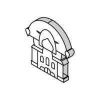 cultural tourism isometric icon vector illustration