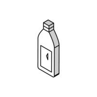 shampoo keratin bottle isometric icon vector illustration