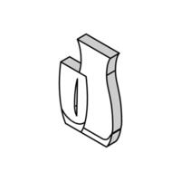 florero vaso producción isométrica icono vector ilustración