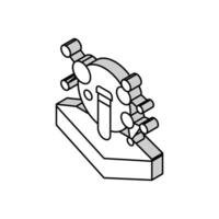 laboratorio químico suelo pruebas isométrica icono vector ilustración