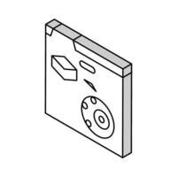 leyendo información de suelo pruebas en Internet isométrica icono vector ilustración