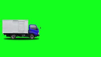 Blue Cargo Truck Green Screen video