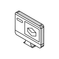 information of soil on computer screen isometric icon vector illustration