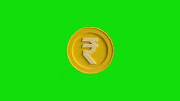 Single Rupee Coin Green Screen video