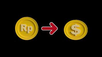 Rupiah conversion to Dollar Coin video