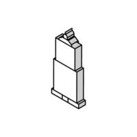 skyscraper business center building isometric icon vector illustration