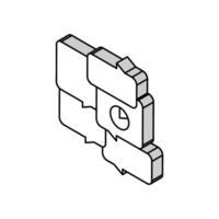 oficina Tareas que se discute isométrica icono vector ilustración