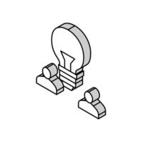 colleagues idea isometric icon vector illustration