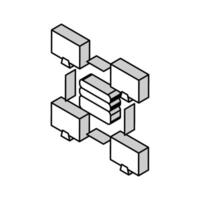 server computers isometric icon vector illustration