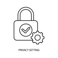 privacy setting concept line icon. Simple element illustration. privacy setting concept outline symbol design. vector