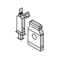 medicaments vaccine isometric icon vector illustration