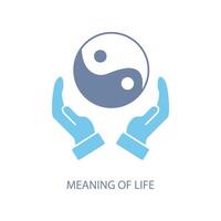 meaning of life concept line icon. Simple element illustration. meaning of life concept outline symbol design. vector