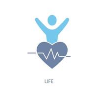 life concept line icon. Simple element illustration. life concept outline symbol design. vector